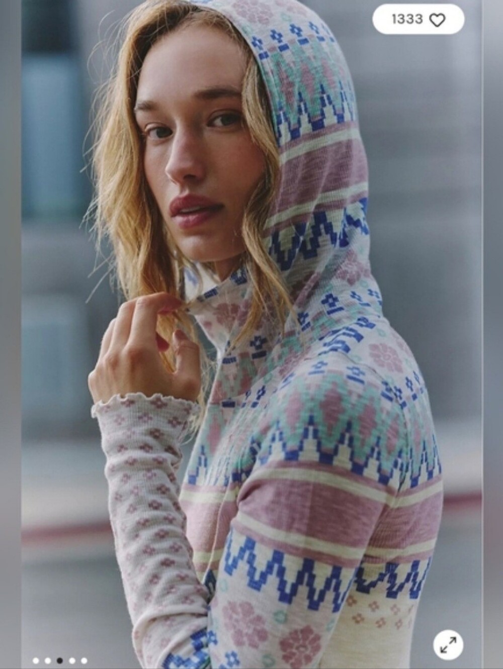 Free People Breathe Easy Printed Layer. - Picture 2 of 9